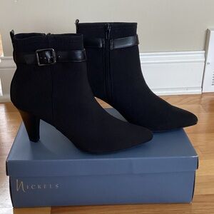 NIB Nickels Women's Sleek Black Ankle Booties